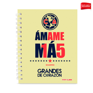 Cuaderno Frances First Class Club América Raya 80 hojas