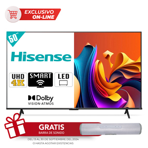 Pantalla Hisense Smart TV 50QD6N QLED 50 pulg. Ultra HD 4K