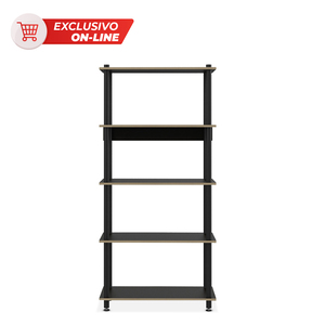 Librero Organizador Excelsior Cubik 4 entrepaños Negro