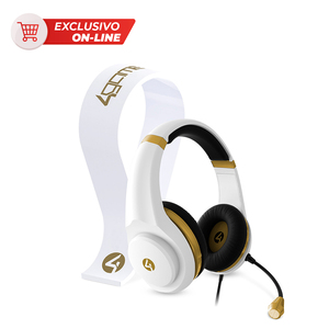 Audífonos Gamer Alámbricos 4Gamers XP-GOLDR-WITH-4G Blanco