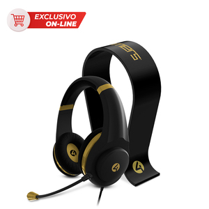 Audífonos Gamer Alámbricos 4Gamers XP-GOLDR-BLK-4G Negro