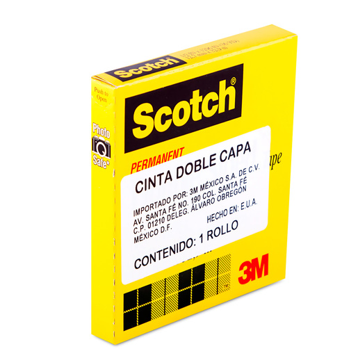 Cinta Adhesiva Doble Cara 3M Scotch 665 Transparente 12 mm x 33 m
