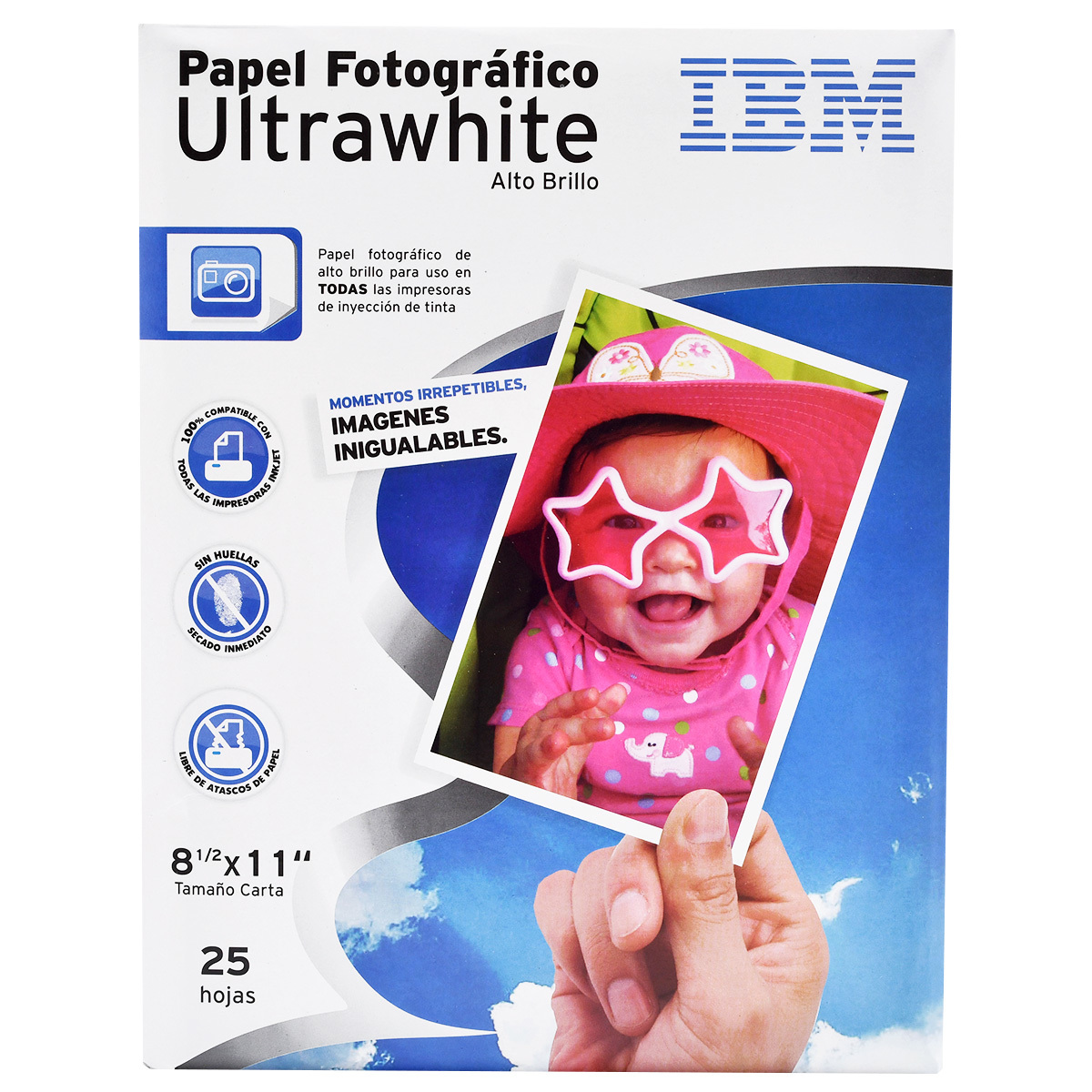 Papel Fotográfico IBM Premium 1737945 25 hojas Carta 200 gr