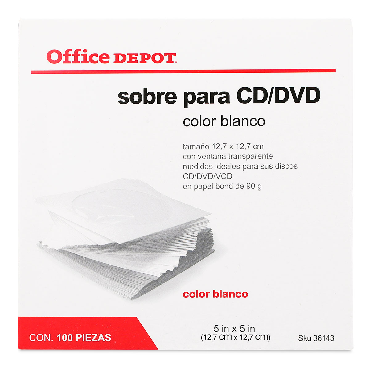 Erudito solidaridad Hueco SOBRE DE PAPEL OFFICE DEPOT (CD DVD, 100 PZS.) | Office Depot Mexico