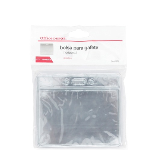 Portagafete de Plástico Horizontal Office Depot Transparente 12 piezas | Office  Depot Mexico