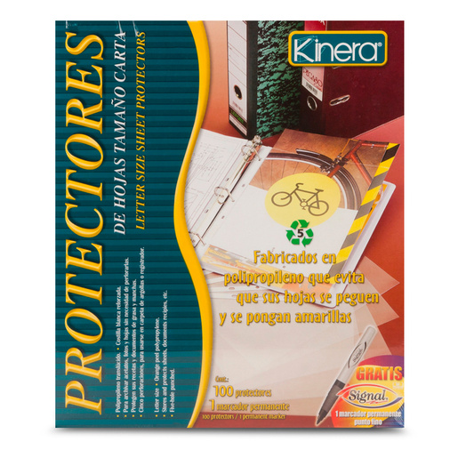 PROTECTORES DE HOJAS KINERA (CARTA, 100 PZAS.) | Office Depot Mexico