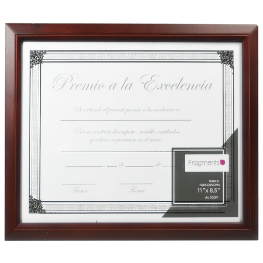 Marco para Diploma Fragments Horizontal Madera  x  cm Café | Office  Depot Mexico