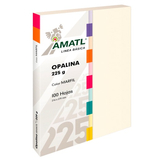 Papel Opalina Pochteca Amatl 100 hojas Carta Marfil 225 gr | Office Depot  Mexico