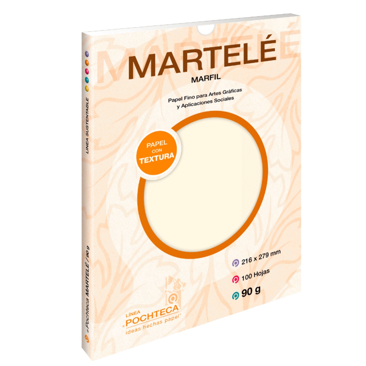Papel Texturizado Pochteca Martelé 100 hojas Carta Marfil 90 gr | Office  Depot Mexico