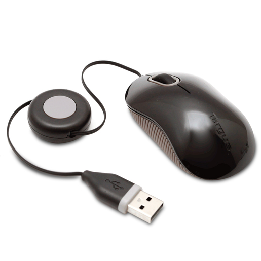 Mini ratón óptico de viaje Ratón con cable USB con cable USB retráctil para  PC Ordenador portátil (Plata)