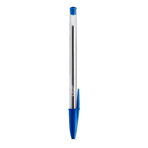 Plumas Bic Cristal Punto Mediano Tinta Azul 12 piezas