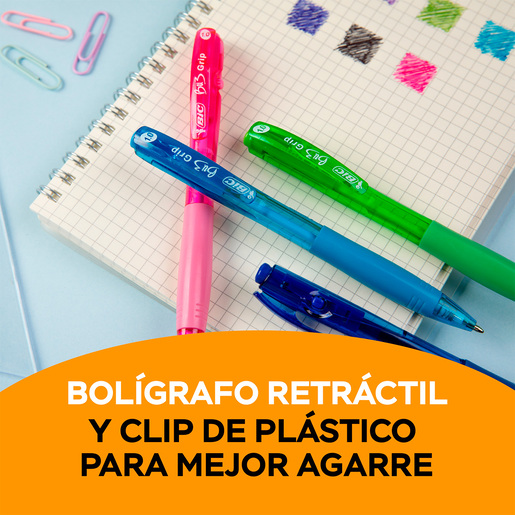 Plumas Retráctiles Bic Bu3 Surtidas 7 piezas