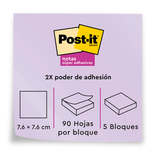 Notas Adhesivas 3M Post-It Summer Joy Colores 7.6 x 7.6 cm
