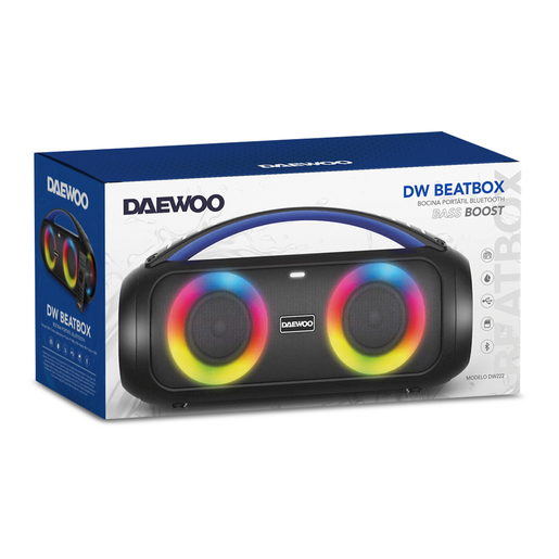 Bocina Bluetooth Daewoo Beatbox DW222 Luz LED