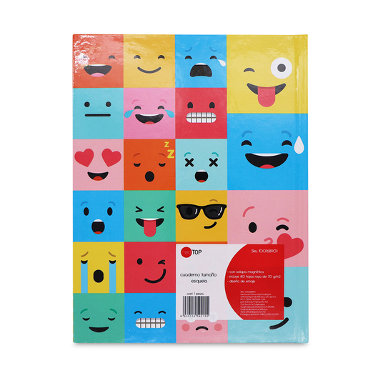 Cuaderno Esquela Red Top Emojis Raya 80 hojas