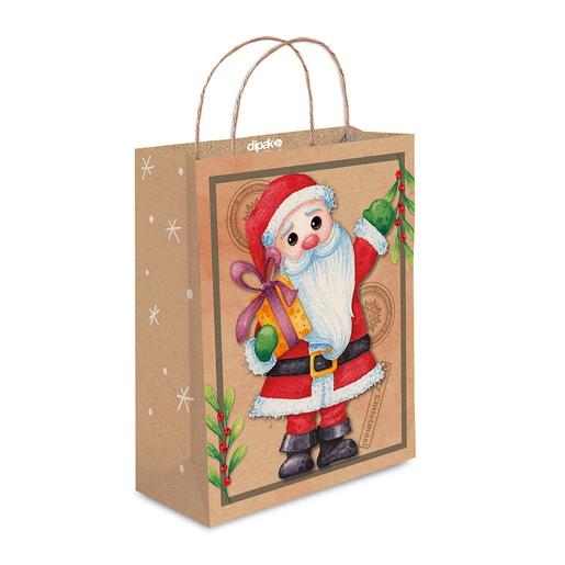 Bolsa de Regalo Navideña Dipak Kraft Mediana Diseños