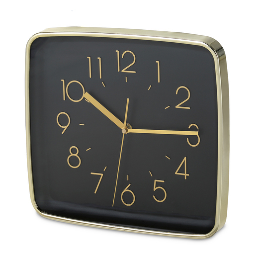 Reloj de Pared Fragments 11 pulg. Negro con Dorado