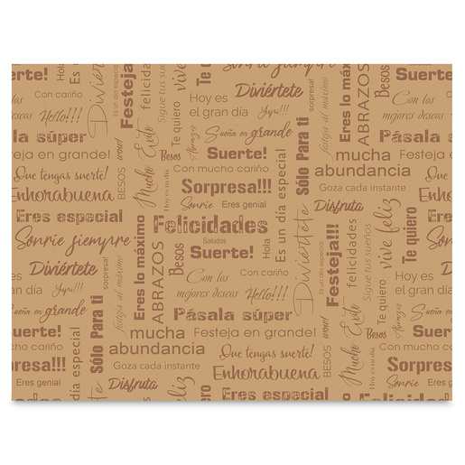 Papel Kraft para Regalo Pochteca Rollo Impreso 65 cm x 4 m