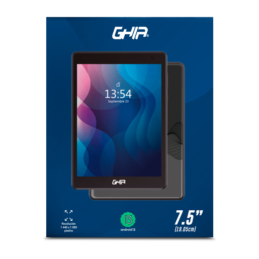 Tablet Ghia A8 Book 7.5 pulg. 4gb RAM 64gb Negro