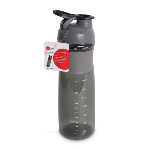 Botella para Agua Red Top 1 L Gris Humo 