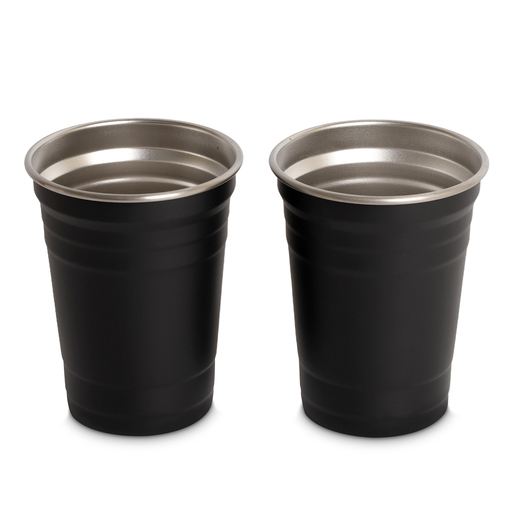 Vasos de Acero Inoxidable Red Top Tipo Fiesta 500 ml Negro 2 piezas 