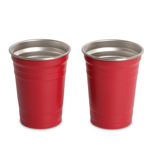 Vasos de Acero Inoxidable Red Top Tipo Fiesta 500 ml Rojo 2 piezas 