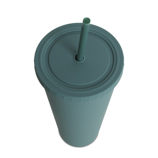 Vaso con Popote y Tapa Red Top 700 ml Verde Mate 