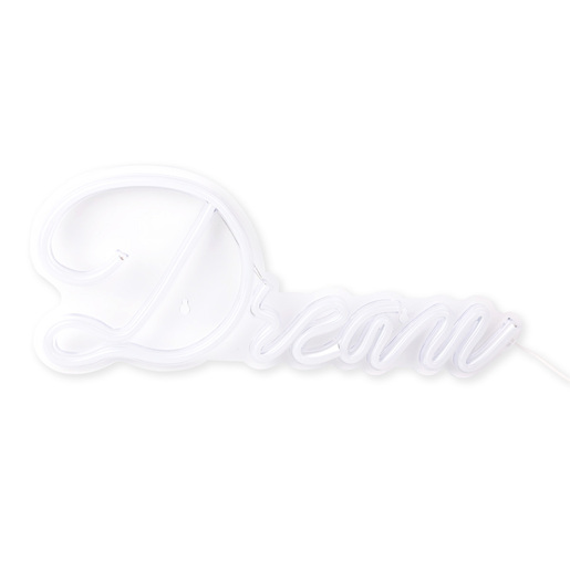 Letrero de Luz Neón Fragments Dream USB Blanco 