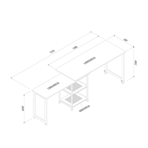 Escritorio Ejecutivo Sky Furniture CS-2506 Blanco 