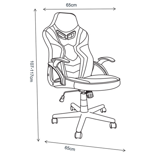 Silla Gamer Sky Chair CS-1755 Azul con Rojo