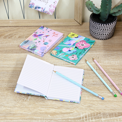 Cuadernos de Bolsillo Ticher Floral Raya 60 hojas