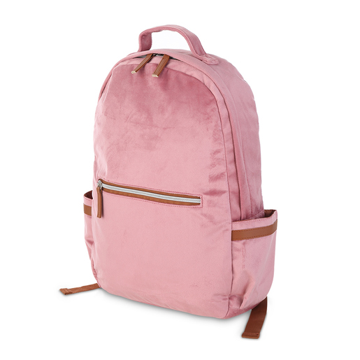 Mochila Escolar Ticher Velvet Rosa