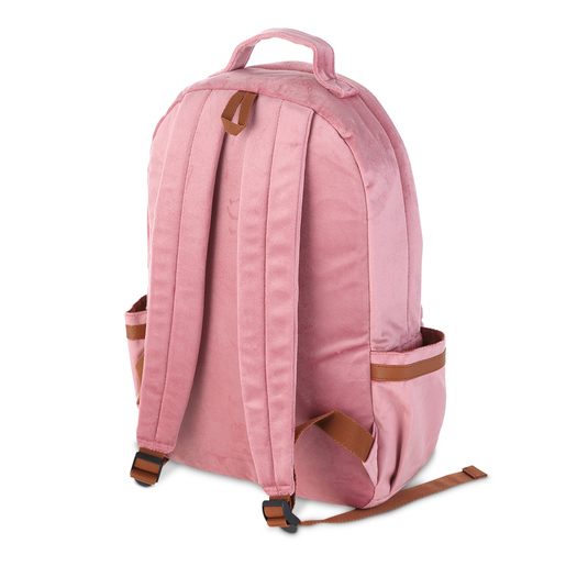 Mochila Escolar Ticher Velvet Rosa