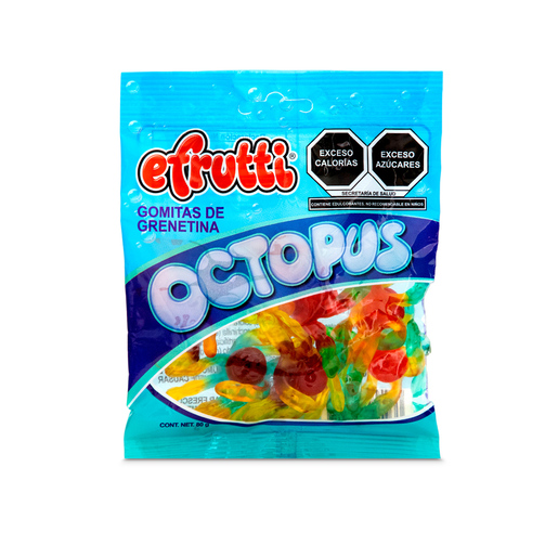 Gomitas Efrutti Pulpos Sabores Frutales 80 gr