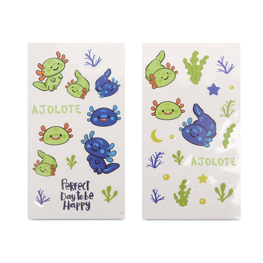 Set de Stickers Ticher Ajolotes 26 piezas