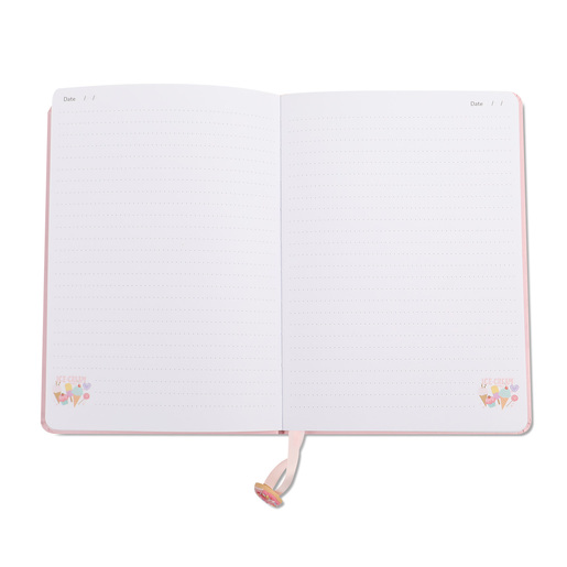 Cuaderno Esquela Ticher Helado Raya Rosa 80 hojas