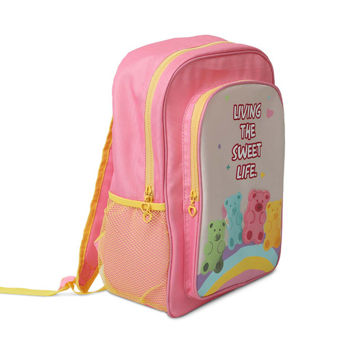 Mochila Escolar Ticher Gummy Bear Rosa 