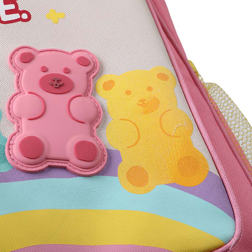 Mochila Escolar Ticher Gummy Bear Rosa 