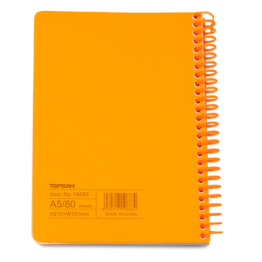 Cuaderno Francés Top Team Raya 80 hojas Naranja Neón