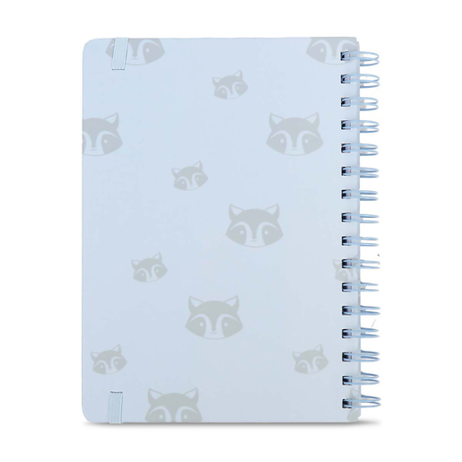 Cuaderno Esquela Ticher Familia Mapache Azul Cielo 80 hojas