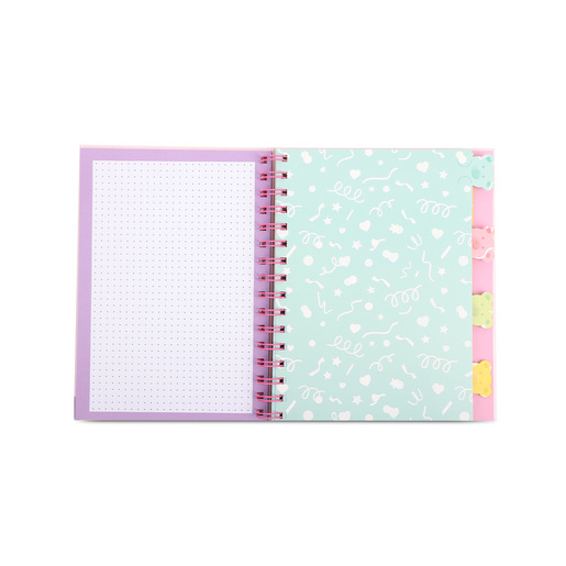 Cuaderno Esquela Ticher Familia Gummy Bear Diseños de Hojas Rosa