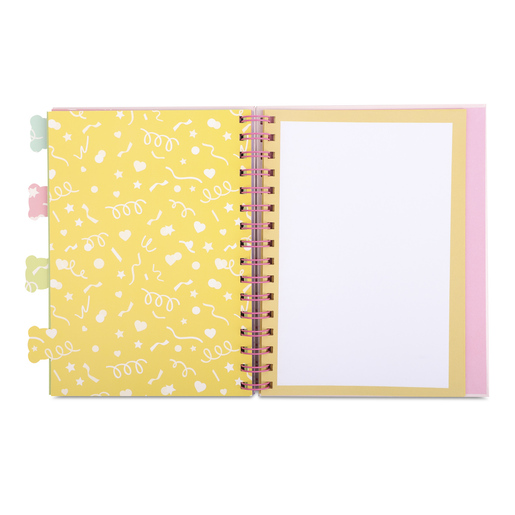 Cuaderno Esquela Ticher Familia Gummy Bear Diseños de Hojas Rosa