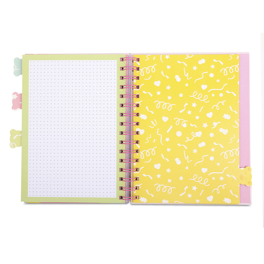 Cuaderno Esquela Ticher Familia Gummy Bear Diseños de Hojas Rosa