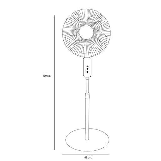 Ventilador de Pedestal Dace WiFi 7 aspas Gris