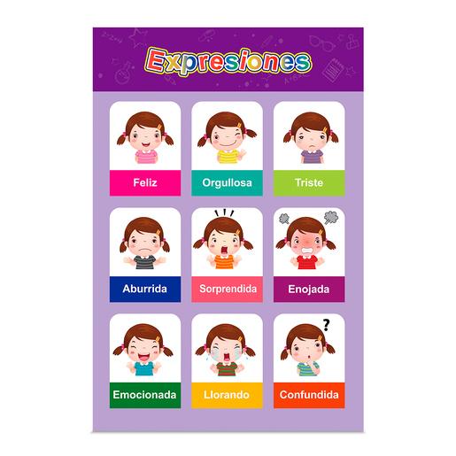 Póster Educativo Office Depot Emociones Inglés y Español