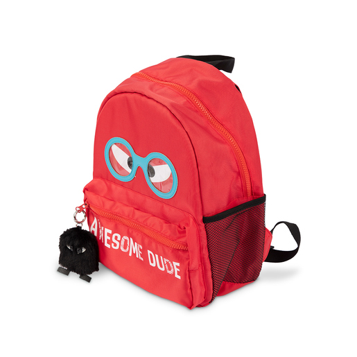 Mochila Escolar Ticher Awesome Dude de Lentes Rojo 