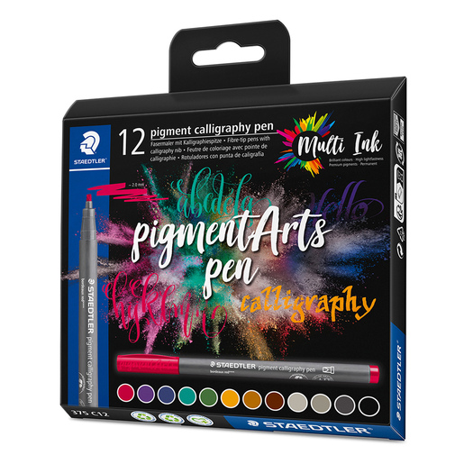 Plumones Pigment Arts Staedtler Colores Brillantes 12 piezas 