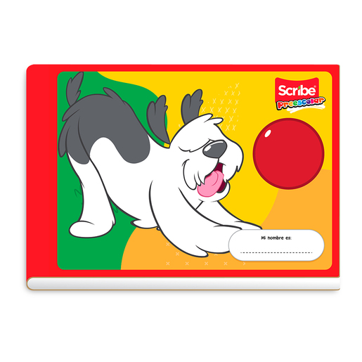 Cuaderno Profesional Scribe Blanco Perro con Pelota 80 hojas 