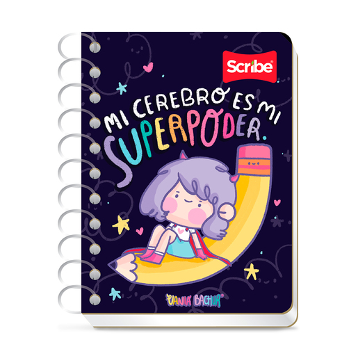 Cuaderno Profesional Scribe Raya Súper Girl 80 hojas 