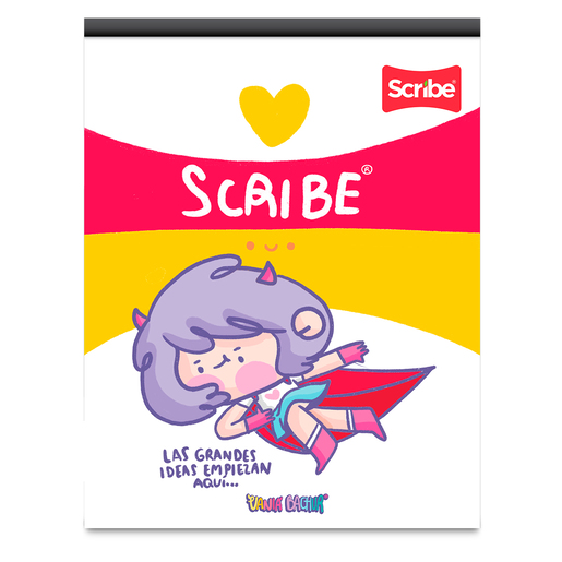 Cuaderno Tipo Block Scribe Cuadro Alemán Súper Girl 80 hojas 